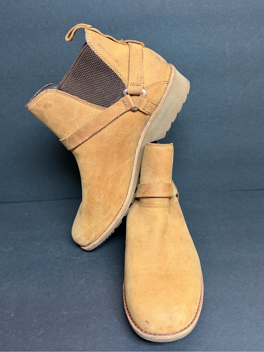 Teva De La Vina Dos Womens 10 Tan  Leather Chelsea Ankle Boots Harness Pull On - Picture 2 of 9